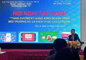 Hội nghị tập huấn "Kỹ năng kinh doanh trên môi trường số và kiến thức livestream" tại Gia Lai